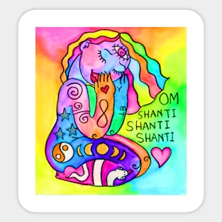 Om Shanti Shanti Shanti Sticker